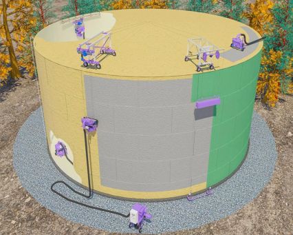 Роботизированная система окраски  резервуаров