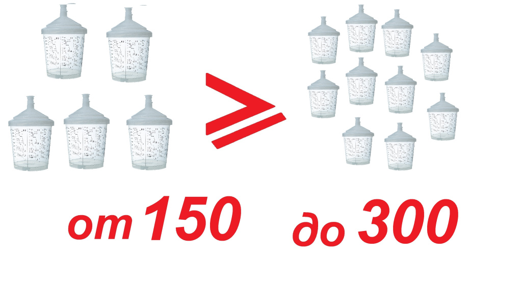 Бачок одноразовый 600 мл с крышкой и впаянным фильтром 200 мкм (комп 300 шт)