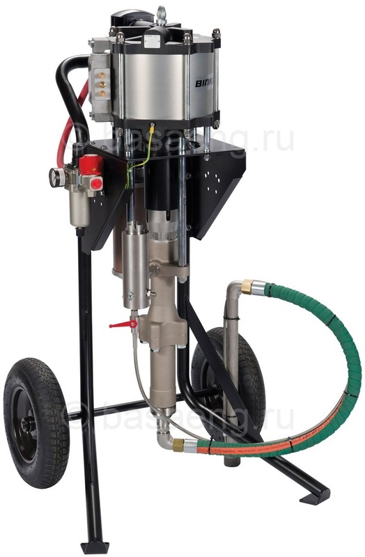 Аппарат безвоздушного распыления краски Binks MX22060 на тележке (13,2 л/мин) коэффициент усиления 60:1 (нерж)