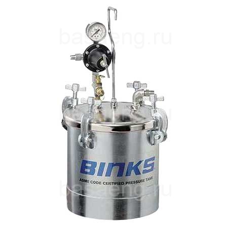 Красконагнетательный бак Binks 10 литров с регулятором давления (оцинковка) (NPS)