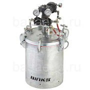 Красконагнетательный бак Binks 40 литров с регулятором давления и пневмомешалкой с редуктором (оцинковка)